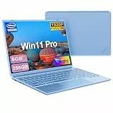 Ordenador Portátil 14 Pulgadas Win11 Pro Celeron N5095 Pc Portatil 8GB LPDDR4 256GB SSD Expansión SSD 1TB Portatil 1920*1200 FHD 5G WiFi con ratón inalambrico & Membrana de teclado español- Azul