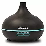 Cecotec Humidificador Ultrasónico y Difusor de Aromas con Temporizador Pure Aroma 300 Yin. 10 W, 300 ml, Temporizador hasta 6 Horas, 7 Colores LED, Función Aromaterapia, Ultrasilencioso