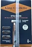 King C. Gillette Style Master - Cortacésped de barba para hombre con tecnología CenterCut para cortar bordes perfectos, con 4 zuecos