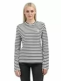 Calvin Klein Jeans Mujeres CK EMBRO REGULAR LONGSLEEVE J20J224549, Black (CK Black / Bright White Stripe), L