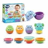 VTech-Baby Juguetes para la bañera Animales al Agua, Juego Educativo de animalitos apilables para la Hora del baño, Niños a Partir de 1 año, Versión ESP