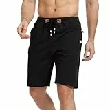 Rayson Pantalones Cortos Hombre Cintura Elástica Verano Pantalon Deporte Casual de Trabajo con Ajustable Cintura Negro XXL