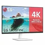 LG 27US500-W - Monitor 4K UltraHD, 27 Pulgadas, IPS, 3840 x 2160, HDMIx2 2.0, SuperResolution+, clasificación F, 60 Hz, 5 ms, Blanco