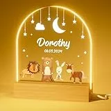 iDIY Lámpara Personalizada para Bebé - Regalo Original para Bautizos y Recién Nacidos - Luz Nocturna con Estrellas para Niña y Niño