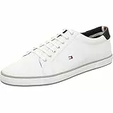 Tommy Hilfiger Zapatillas para Hombre Sneaker con Suela Vulcanizada, Blanco (White), 42
