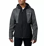 Columbia Inner Limits Jacket, Chubasquero Impermeable para Hombre, Black/Graphite Heather, Talla XL