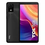 TCL 501 - Smartphone 6.0' qHD, Octa-Core, 2GB RAM, 32GB ROM, Cámara 5MP, Batería 3000mAh, Android 14 Go, Dual SIM, Face Unlock - Prime Black.