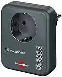 Brennenstuhl adaptador de enchufe con protección contra sobretensiones hasta 13.500A (protector de sobretensión, adaptador para toma de tierra, enchufe de protección antirayos) antracita