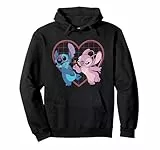 Disney Lilo y Stitch Angel Corazón y Besos Camiseta Sudadera con Capucha
