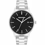 Calvin Klein Reloj Analógico de Cuarzo para Hombre Colección Linked Bracelet FOR Him con Correa de Acero Inoxidable Plateada - 25200053