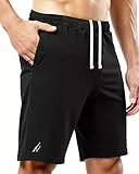 NY Threads Pantalones Cortos Deportivos Ligeros De Secado Rápido con Bolsillos para Hombre, Negro, L