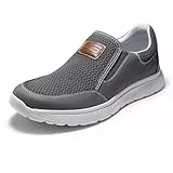 Bruno Marc Mocasín de Hombre Zapatos sin Cordones Casuales para Hombre Transpirables con Plantilla Acolchada Ligero,Size 43,Gris,SBLS2419M-E
