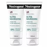 Neutrogena Fórmula Noruega Crema de Pies Ultra Hidratante (pack de 2 x 100 ml), crema para pies secos y ásperos, crema hidratante con 40% Glicerina y Bisabolol