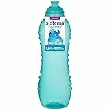 Sistema Twist 'n' Sip Squeeze botella de agua de plástico | Botella de agua a prueba de fugas | 620 ml | Sin BPA | Colores variados