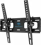PERLESMITH Soporte TV Pared con Inclinación sin Herramientas, Soporte Television Pared Inclinable para la Mayoría de Televisores Planos & Curvos de 26-65 Pulgadas, hasta 60 kg, VESA máx. 400 x 400 mm