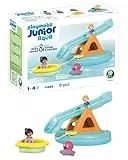 PLAYMOBIL Junior Aqua 71687 Isla de Baño con Tobogán, ncluye Muelle y escondite para Animales, Juguete sostenible Hecho de plásticos a Base de Plantas, Juguetes para niños y niñas a Partir de 1 año