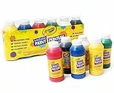 Crayola, Témperas Lavables, Caja con 6 Botes de 236 ml, Para la Escuela y el Tiempo Libre, 54-2508