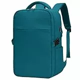 ZHXX mochila viaje cabina avion 40x20x25 - Mochila Ryanair 40x20x25 | Mochila cabina con compartimento para portátil 14'' y bolsillo húmedo independiente, Azul pavo real