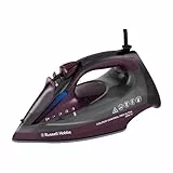 Russell Hobbs Plancha de Ropa, 2800 W, suela cerámica antiadherente, golpe vapor 195 g, vapor continuo 50 g, tecnología control temperatura, depósito 380 ml, autolimpieza, antical, antigoteo, 27281-56