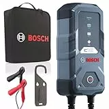 Bosch Cargador de Batería para Coche C10, 3,5 Amperios, con Función de Carga Continua - para Baterías de Plomo-ácido, AGM, Gel, EFB y SLI, 12V