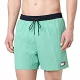 Tommy Hilfiger Bañador Hombre Medium Drawstring con Cintura Ajustable, Verde (Fort Green), S