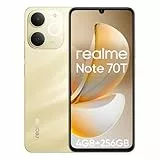 realme Note 70T Smartphone,Batería 6000mAh,4GB+256GB Telefono Movil,Protección ArmorShell,90Hz 6,74' Pantalla,Dual SIM Android 15,IP54,Dorado
