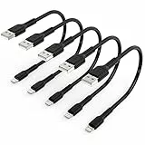 Cable Cargador iPhone Corto [5Pack], 30cm Cable USB A Lightning Short Cable USB Apple Carga Rapida de Datos Compatible para Apple iPhone 14 13 12 11 Pro Max Xs Xr X 8 7 6 Plus SE iPad Air/Mini