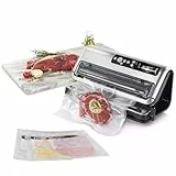 FoodSaver Selladora al vacío automática profesional | Compartimento para rollo y cortador | Función de marinado | Incluye bolsas de vacío surtidas [FFS006X]