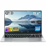 NAIKLULU 15.6 Pulgadas Pc Ordenador Portátil 2025 Laptop, N4020 Procesador (1,1 a 2,8 GHz) Computadora Portátil, 8GB RAM 256GB SSD Computer, Tarjeta TF, Webcam, Touchpad, Estudiante/Hogar/Negocio