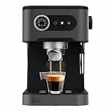 Cecotec Cafetera express Power Espresso 20 Pro. Cafetera express para espresso y cappuccino, 20 Bares de presión, Vaporizador orientable. Depósito de agua 1,5L. Disfruta de café de calidad en casa