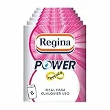 Regina Power Papel de Cocina - 6 Rollos Aún Más Largos, 340 Hojas de 2 Capas, Óptimo para Limpiar Superficies Domésticas, Embalaje Reciclable, 100% Certificado FSC