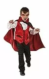 Rubies Disfraz Conde Drácula para niños y niñas, Chaleco con camisa con chorrera, pantalones y capa, Vampiros, Murciélagos para cosplay y fiestas