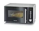 SEVERIN Microondas con grill y convección 3 en 1, horno microondas con 10 niveles de potencia, microondas digital multifunción con plato giratorio y 2 rejillas, negro, MW 7773