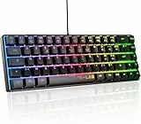 The G-Lab Keyz Hydrogen - Teclado Gaming Qwert - Incluye Ñ - Teclado para Juegos Semi mecanico - Teclado Gamer 60%, retroiluminación Multicolor - Mini Teclado Gamer silencioso, para PC,PS4,PS5