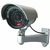 mws - Cámara CCTV de Exterior Artificial, 30 LED Artificiales con Infrarrojos Intermitentes, diseño Profesional