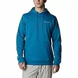 Columbia Hombre Sudadera con Capucha y Logo, Deep Marine Heather, S