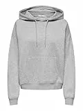 ONLY Hoodie Onlsweat L/S Sudadera con Capucha Oversize Pkt Swt, Gris Claro, XL para Mujer