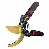 JiveSnip Tijeras de Jardín de Titanio de Primera Calidad con Apertura Ajustable Tijeras de Podar Profesionales Para Plantas, Setos y Flores