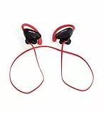 PRIXTON AB100 - Auriculares Inalámbricos Deportivos con Bluetooth Diseño Ergonómigo - Rojo