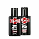 Alpecin Grey Attack Caffeine & Colour Shampoo for Men 2x 200ml | Cabello gradualmente más oscuro y fuerte | Efecto de color controlado y de aspecto natural con menos canas