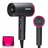Aigostar Dora - Secador de Pelo 2200W, Secador Pelo Ionico, 3 Temperaturas, 2 velocidades, Secador de Viaje con Botón Frío, Rejilla Trasera Desmontable, Para hogar viajes gimnasio