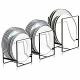 xianzhanEU 3PCS Organizador Armario, Organizador Cocina, Metal Soporte Platos, Multifunción, Bandeja Escurreplatos, Almacena Platos, Cubiertos y Tapas de ollas