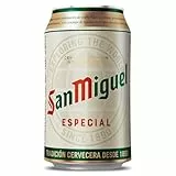 San Miguel Especial Lager, Lata de 33 cl, Cerveza Premium Española, Calidad Tradicional y Sabor Refrescante, 5.4% Volumen de Alcohol