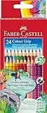 Faber-Castell 112424 - Juego de lápices de color Colour Grip 2001, 24 unidades en caja de cartón