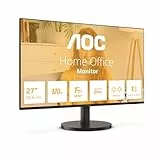 AOC 27B31H - Monitor Full HD de 27 Pulgadas, 120 Hz, sincronización de Imagen adaptativa 1920x1080, 1x D-Sub, 1x HDMI 1.4 Negro, 27 Inch FHD IPS, 100 Hz, No Altavoces