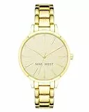 Nine West Reloj de Pulsera para Mujer, NW/2098, Oro