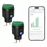 EIGHTREE Enchufe Inteligente Exterior Impermeable IP44 Con Monitorización de Consumo Energético, Enchufe Wi-Fi Compatible con Alexa, SmartThings y Google Home, Control Remoto y Voz, 2.4GHz WiFi, 16A