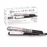 Bellissima Steam Ceramic & Argan Oil Plancha de Vapor, Revestimiento de Cerámica y Aceite de Argán, 3 Niveles, Calentamiento Rápido, Placas Básculantes, Apagado Automático