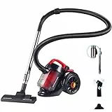 EFFEKTIV Aspiradora sin Bolsa Potente y Compacto GranTornado 1000X, Aspirador Ciclónica 1200W, 85000Pa Succión, 2.5L, Filtro HEPA Lavable, Cable 7.5m, Aspiradora Trineo para Casa, Pelo de Mascota