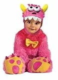 Rubies Disfraz Mon-Tuo Rosa para bebés, Jumpsuit con pies y gorro, Color Rosa, Bebés 1 a 2 años para Halloween, Carnaval, Cumpleaños y Fiestas